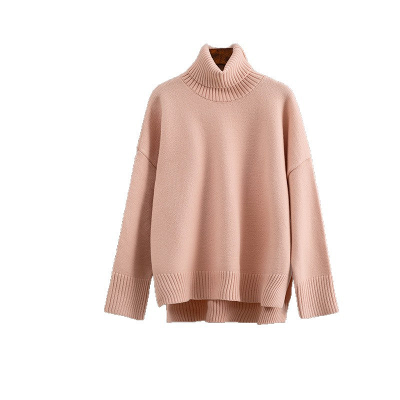 Arrival Casual Loose All-Match Solid-Color Turtleneck Sweater - [[{"value":"{{ Babyvera Babyvera  }}"}]]