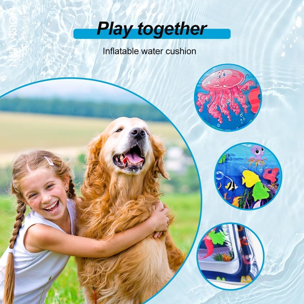 Thickened Water Sensor Play Mat Sensory Water Play Mat For Cats Cat Water Play Mat Sensor Water Playmat Water Sensory Playmat For Pet Cool Comfort Inflatable Tummy Time Water Mat - [[{"value":"{{ Babyvera Babyvera  }}"}]]