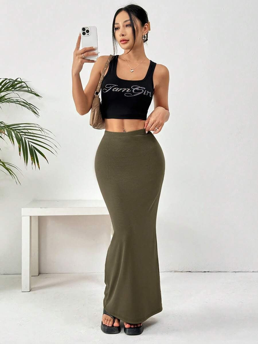 Women's High-Waisted Solid-Color Tight Casual Skirt - [[{"value":"{{ Babyvera Babyvera  }}"}]]