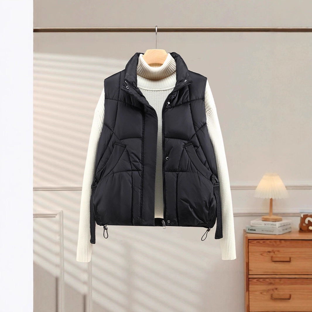 Women's Autumn Loose Outerwear Stand Collar Cotton Vest - [[{"value":"{{ Babyvera Babyvera  }}"}]]