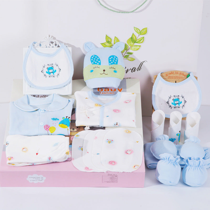 18 Piece Cotton Newborn Clothes Gift Box Set - [[{"value":"{{ Babyvera Babyvera  }}"}]]