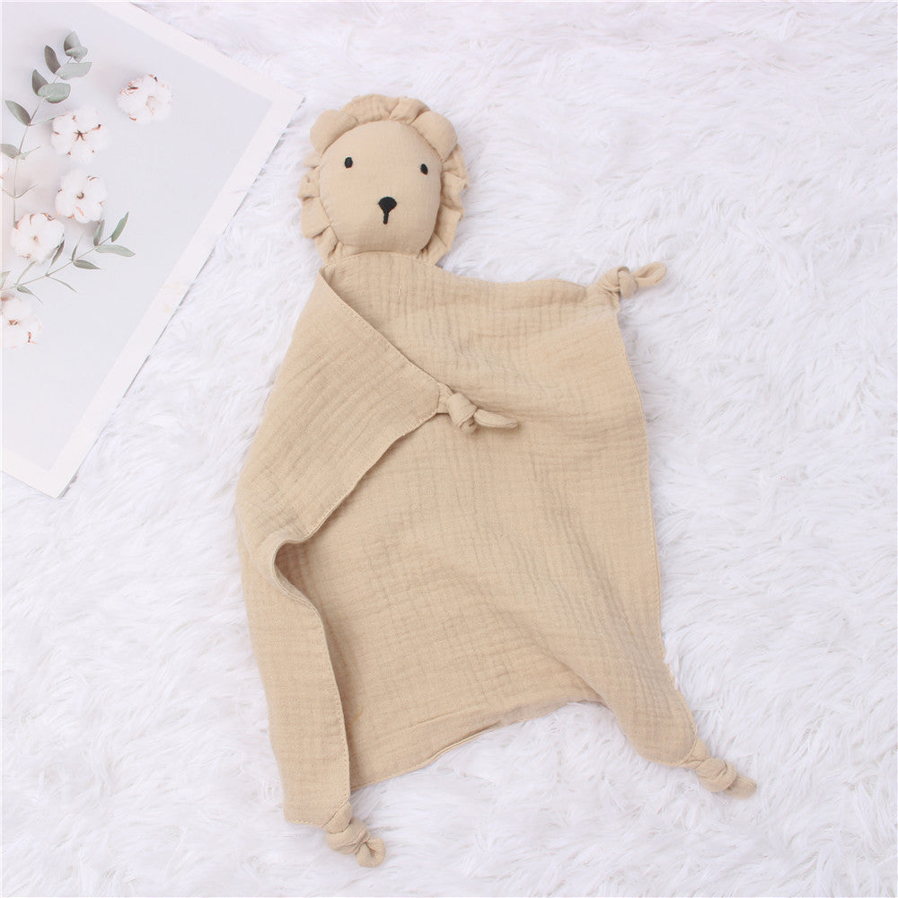 INS Wind Baby Cotton Gauze Comfort Towel Muslin Baby Sleeping Doll Lion Saliva Towel - [[{"value":"{{ Babyvera Babyvera  }}"}]]