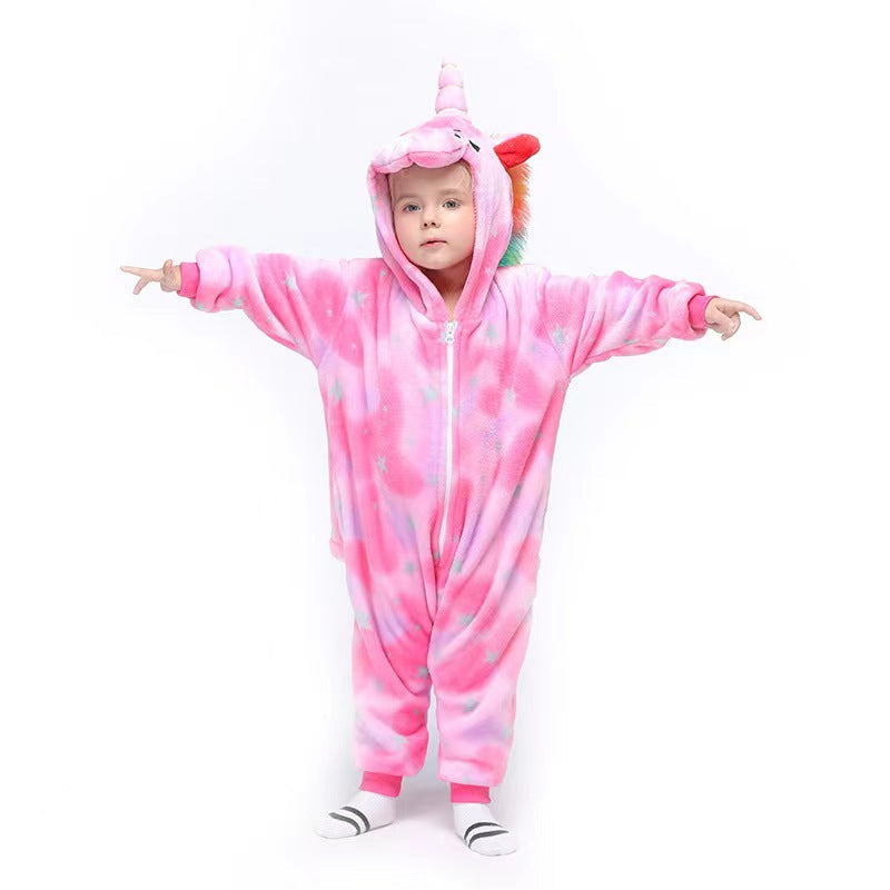 Flannel Children's Animal One-piece Pajamas - [[{"value":"{{ Babyvera Babyvera  }}"}]]