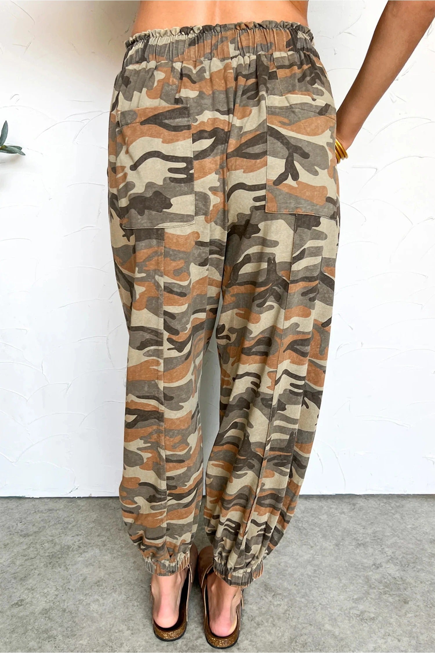 Green Camouflage Printed Drawstring Elastic Waist Jogger Pants - [[{"value":"{{ Babyvera Babyvera  }}"}]]