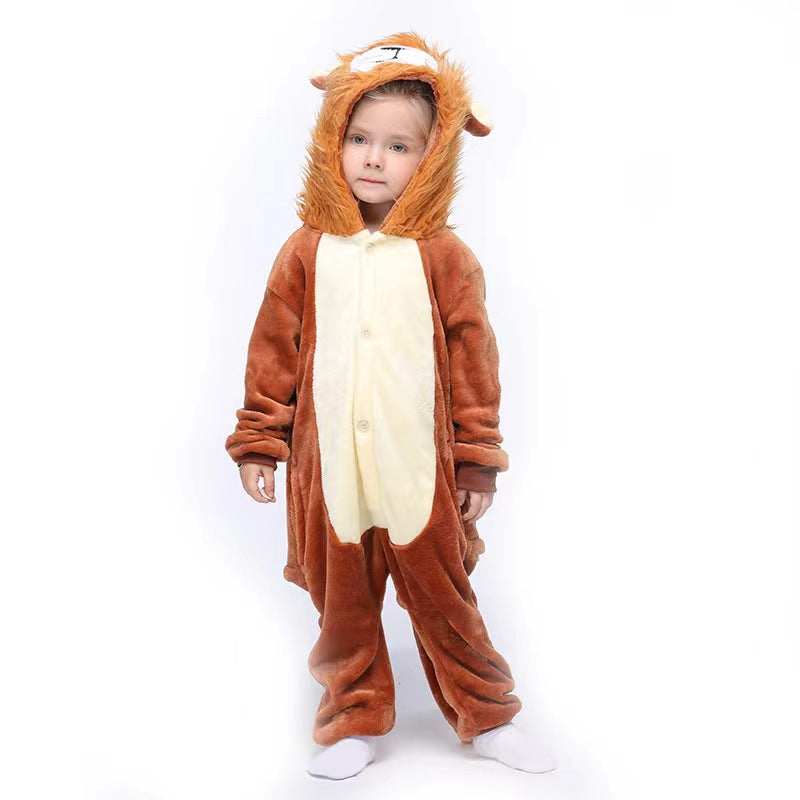 Flannel Children's Animal One-piece Pajamas - [[{"value":"{{ Babyvera Babyvera  }}"}]]