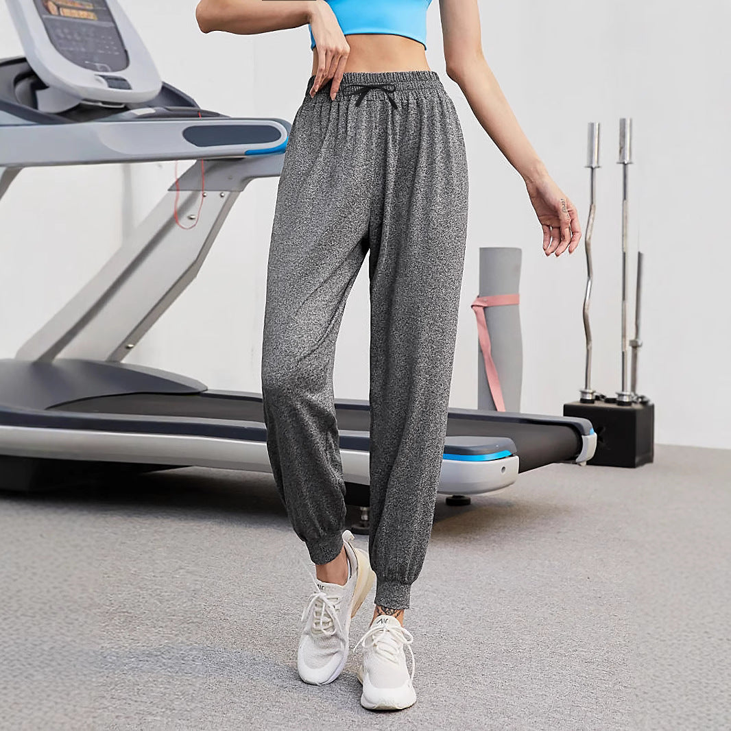 High-waisted Versatile Loose Casual Pants With Cuffed Ankles For Slimming Fitness Sports Trousers - [[{"value":"{{ Babyvera Babyvera  }}"}]]
