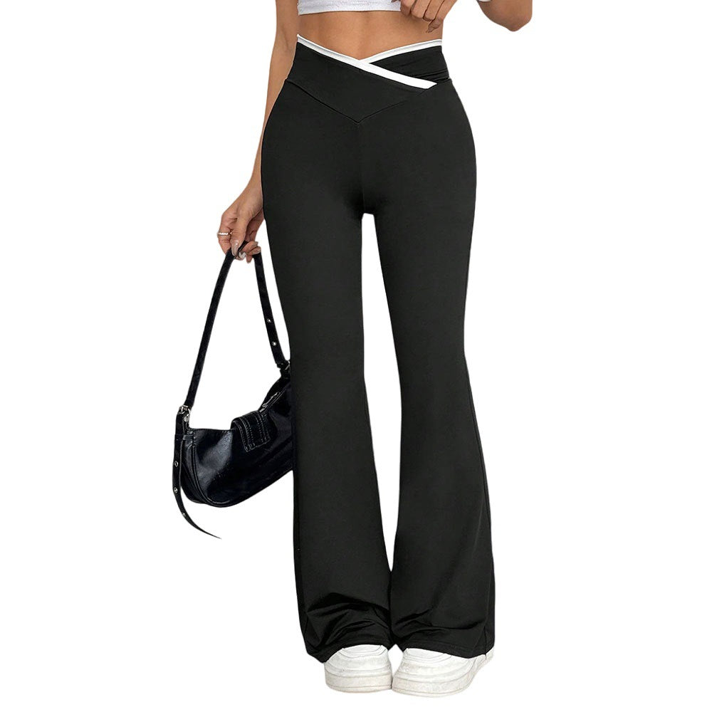 Cross-color High-waisted Women's Slimming Stretch Flare Pants - [[{"value":"{{ Babyvera Babyvera  }}"}]]