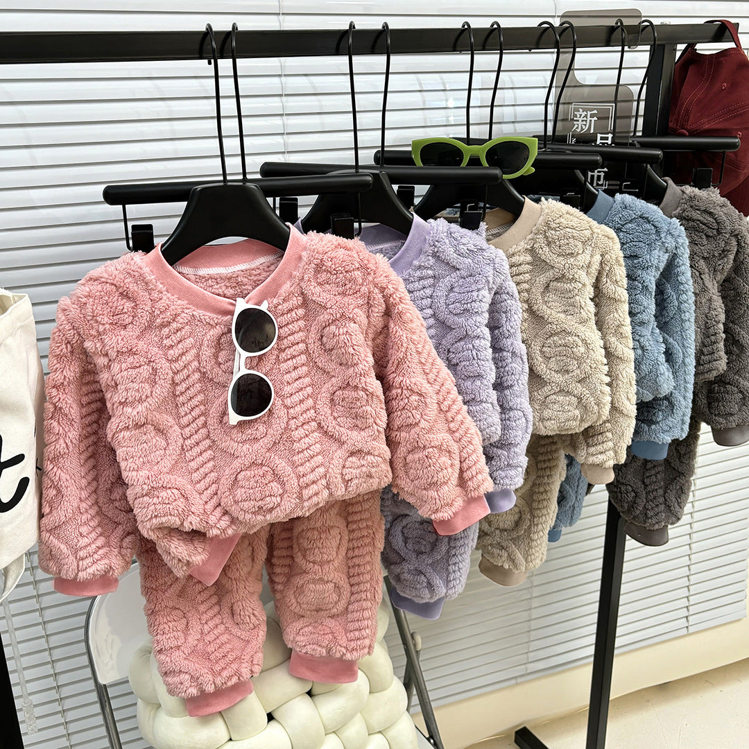 New Korean Style Girls' Solid Color Pajamas - [[{"value":"{{ Babyvera Babyvera  }}"}]]