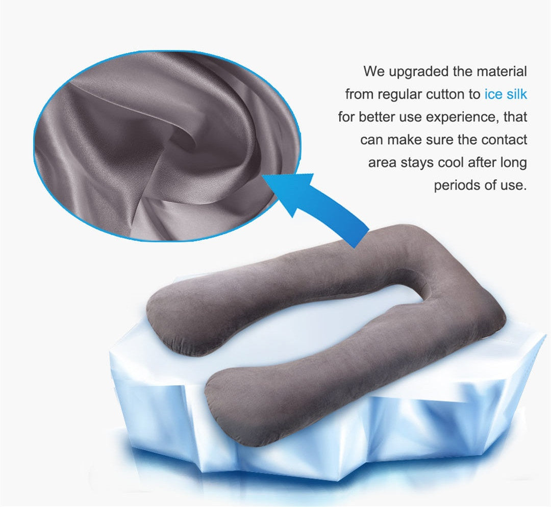 Summer Sleeping Support Pillow For Pregnant Women U Shape Maternity Pillows Pregnancy Ice Silk - [[{"value":"{{ Babyvera Babyvera  }}"}]]