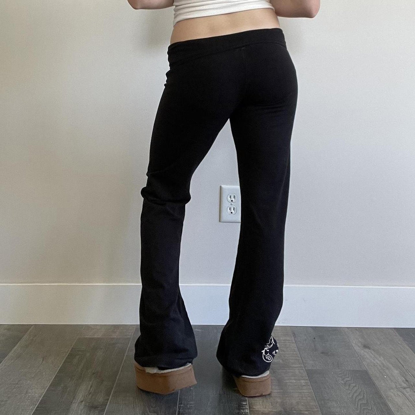 Vintage-style Personalized Printed Black Knit Pants - [[{"value":"{{ Babyvera Babyvera  }}"}]]