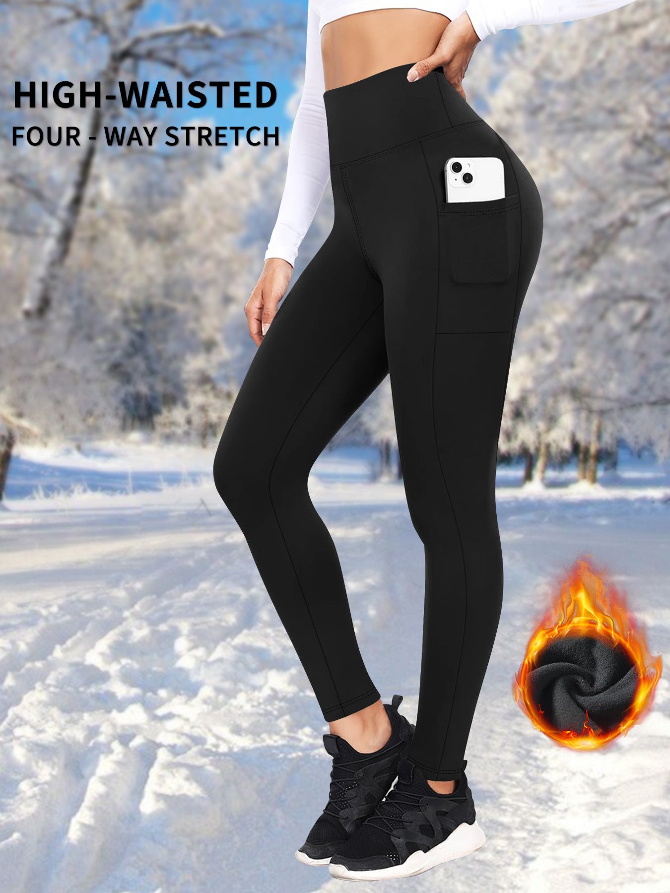Autumn And Winter Warm Pocket Plus Velvet Yoga Pants - [[{"value":"{{ Babyvera Babyvera  }}"}]]