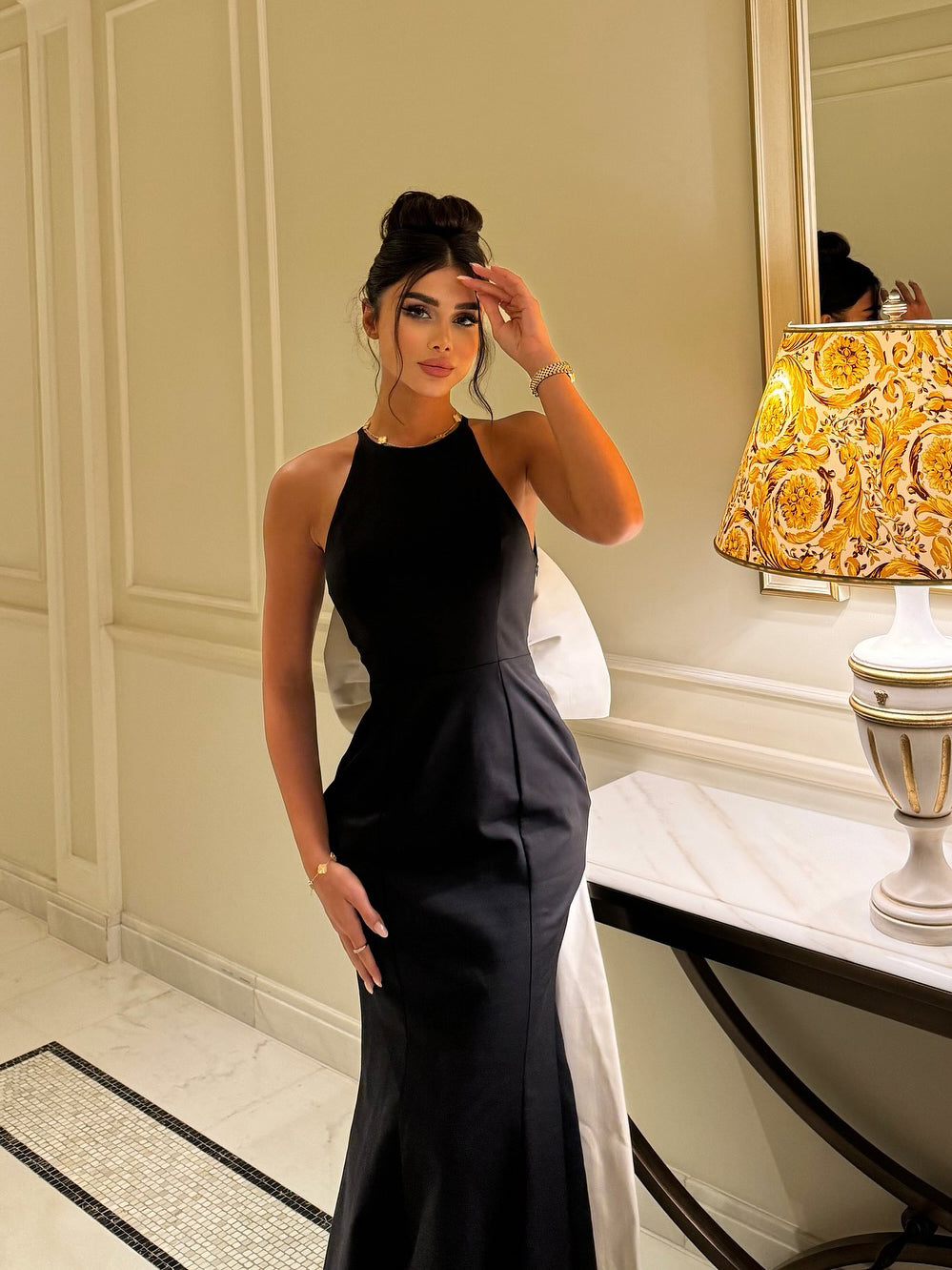 Sleeveless Contrast Bow Maxi Dress - [[{"value":"{{ Babyvera Babyvera  }}"}]]