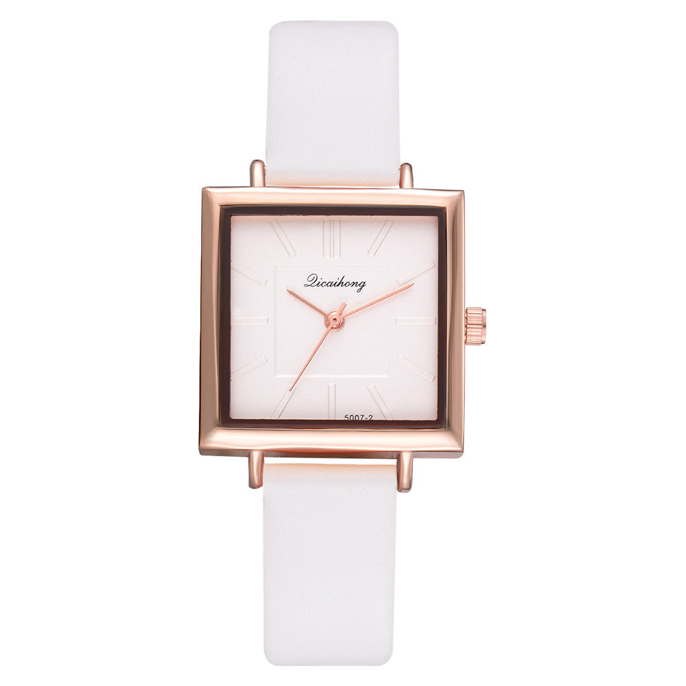 Square Women Bracelet Watch Contracted Leather Crystal WristWatches Women Dress Ladies Quartz Clock - [[{"value":"{{ Babyvera Babyvera  }}"}]]