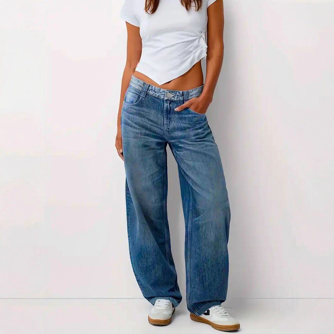 Summer Thin, Loose-fit, Mid-rise, Figure-flattering Wide-leg Denim Jeans For Pear-shaped Figures - [[{"value":"{{ Babyvera Babyvera  }}"}]]