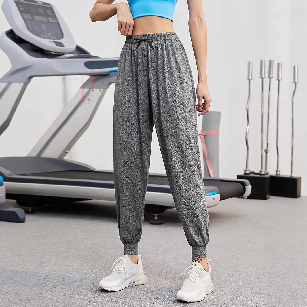 High-waisted Versatile Loose Casual Pants With Cuffed Ankles For Slimming Fitness Sports Trousers - [[{"value":"{{ Babyvera Babyvera  }}"}]]
