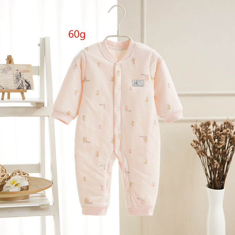 Spring And Autumn Baby Quilted Jumpsuit Three Layers Warm - [[{"value":"{{ Babyvera Babyvera  }}"}]]