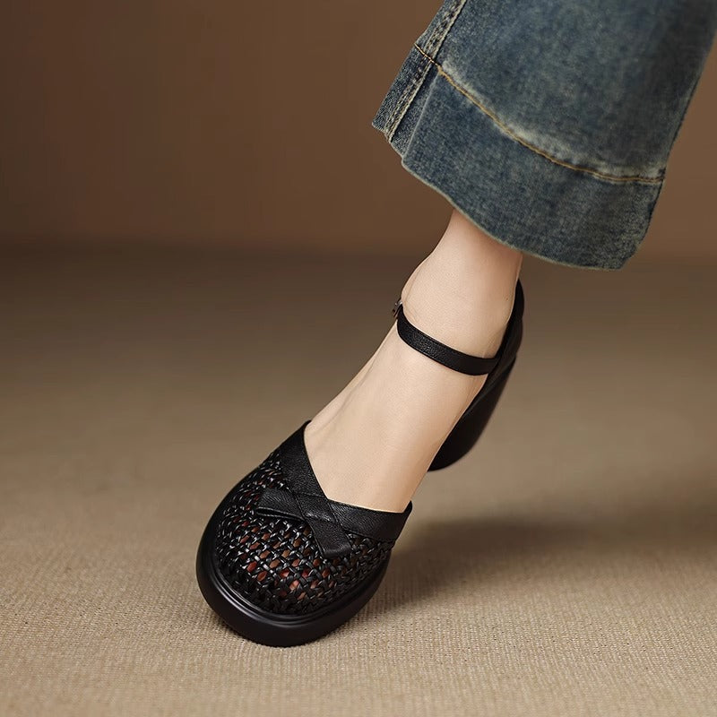 New Versatile Chunky-sole Slingback Heels - [[{"value":"{{ Babyvera Babyvera  }}"}]]