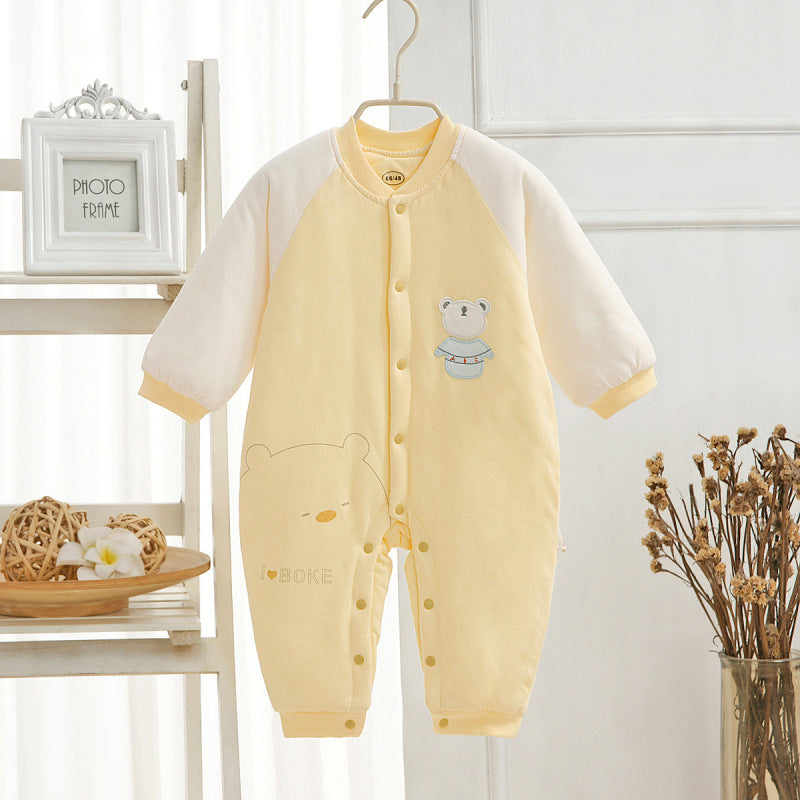 Spring And Autumn Baby Quilted Jumpsuit Three Layers Warm - [[{"value":"{{ Babyvera Babyvera  }}"}]]