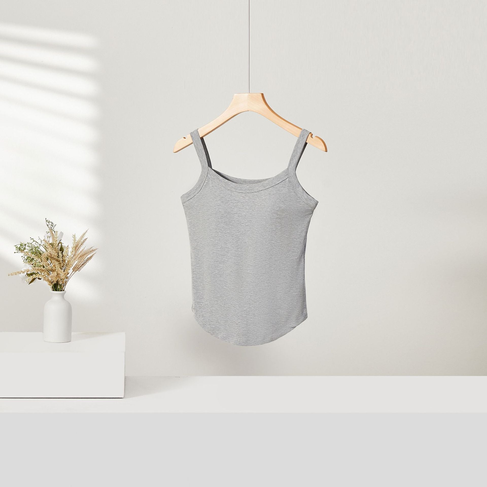 Short Camisole Belly Button Hiding Chest Pad Integrated Slim-fit Anti-exposure - [[{"value":"{{ Babyvera Babyvera  }}"}]]