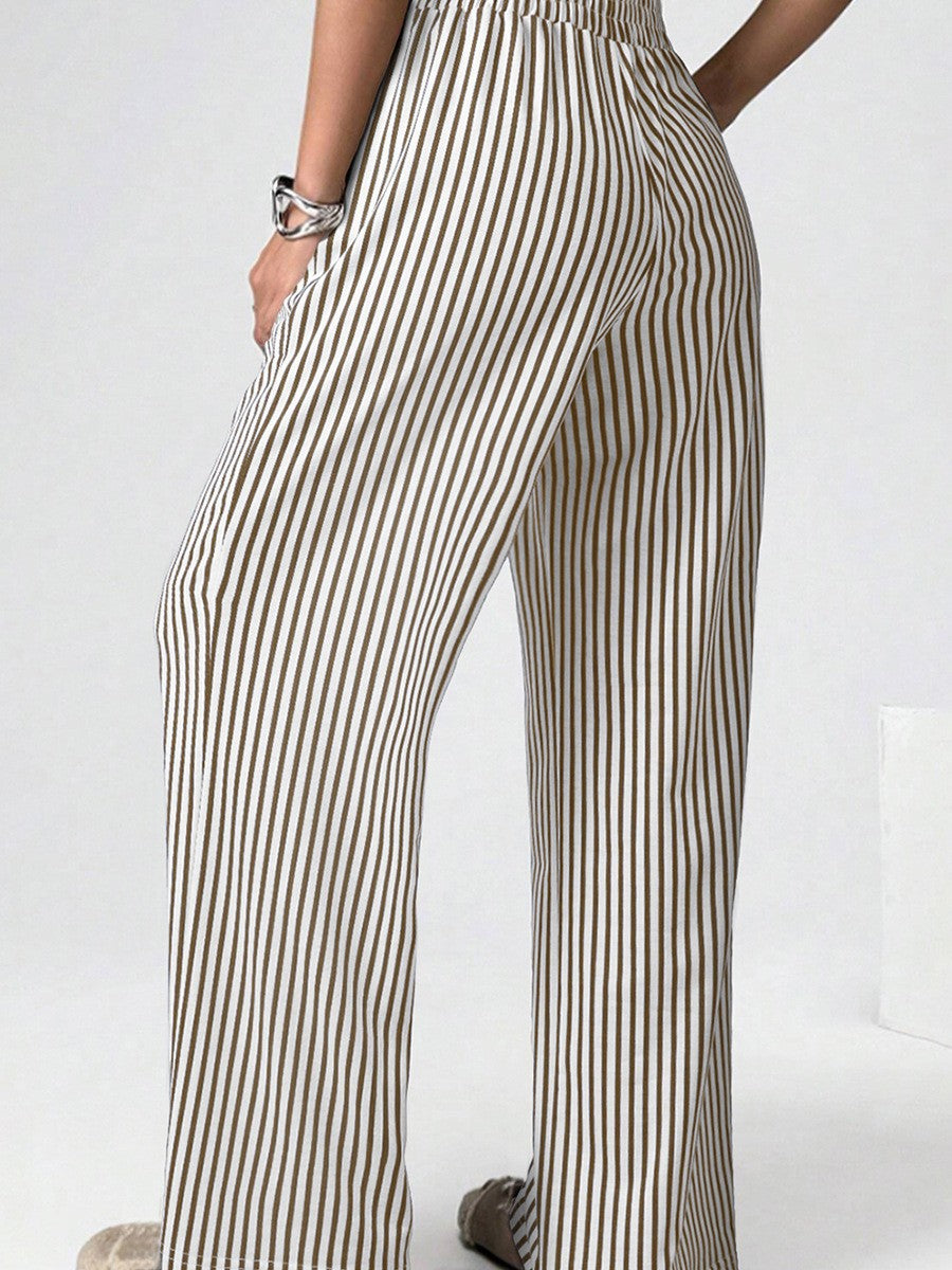 Drapey Trousers For Womenversatile Striped Casual Pants Perfect For The Office - [[{"value":"{{ Babyvera Babyvera  }}"}]]