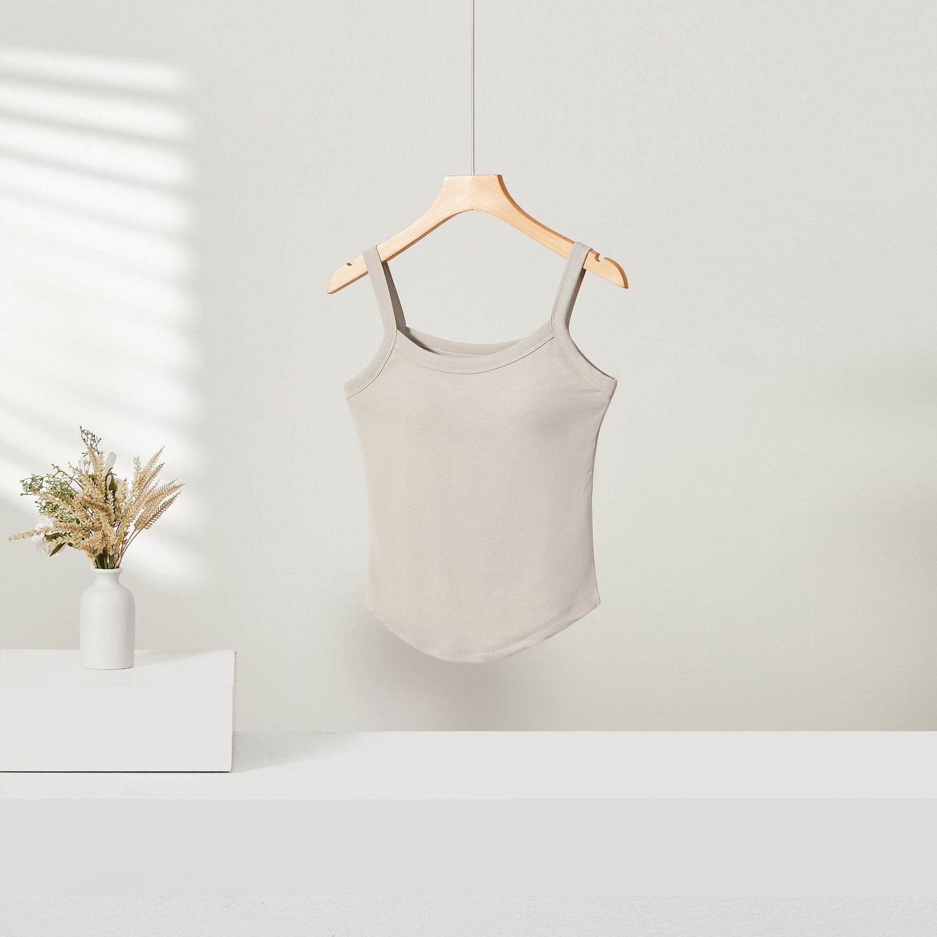 Short Camisole Belly Button Hiding Chest Pad Integrated Slim-fit Anti-exposure - [[{"value":"{{ Babyvera Babyvera  }}"}]]