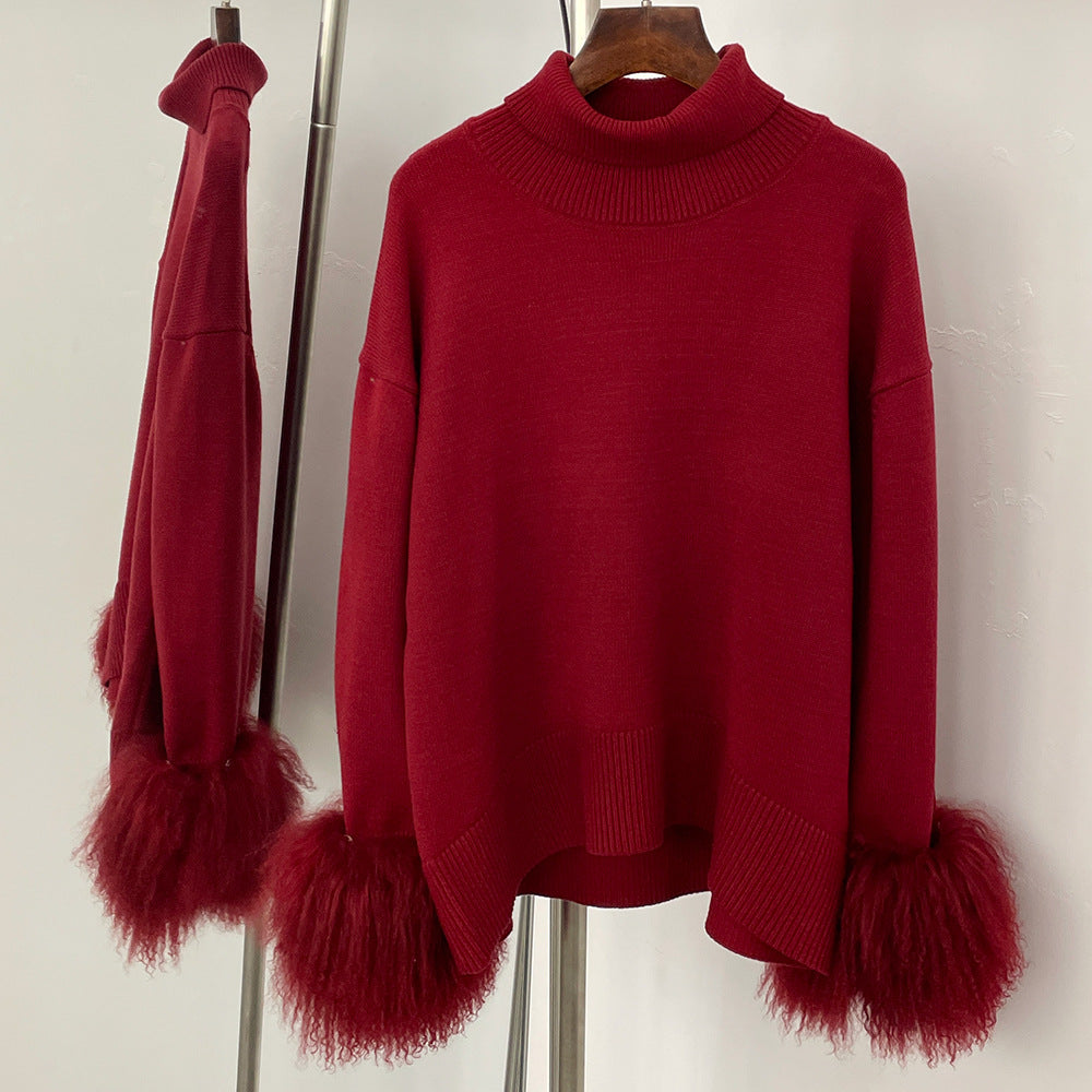 Loose-fitting Turtleneck Pullover Knit Sweater For Women - [[{"value":"{{ Babyvera Babyvera  }}"}]]