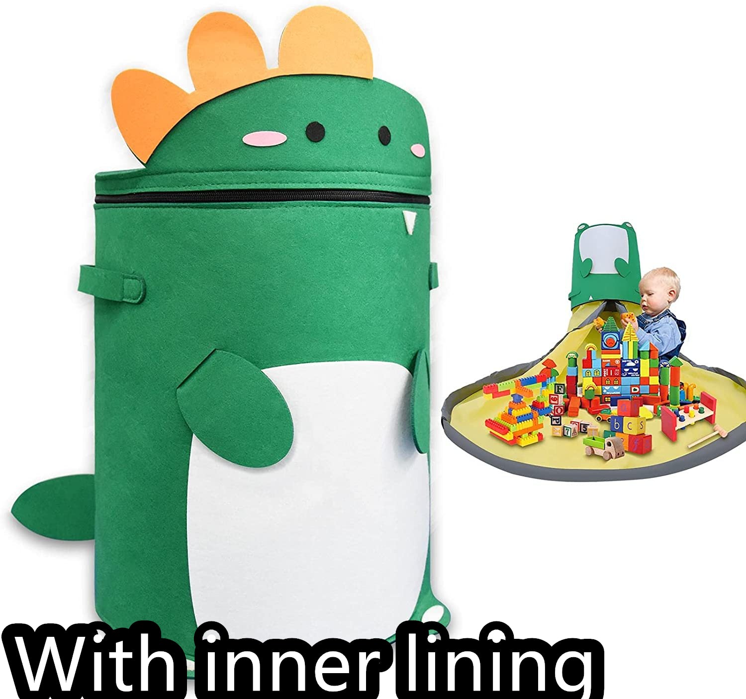 Felt Storage Bag Toy Play Mat 2 In 1 Pull Rope - [[{"value":"{{ Babyvera Babyvera  }}"}]]