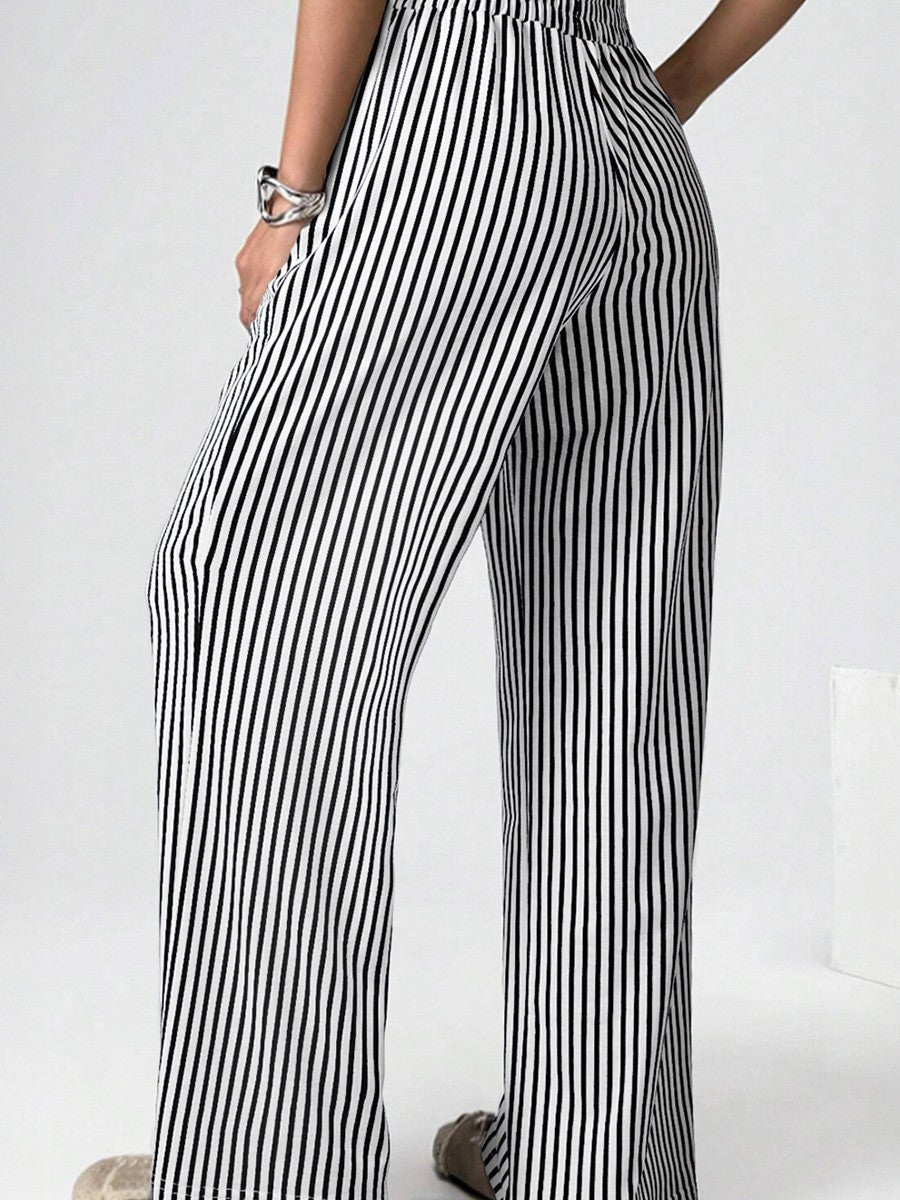Drapey Trousers For Womenversatile Striped Casual Pants Perfect For The Office - [[{"value":"{{ Babyvera Babyvera  }}"}]]