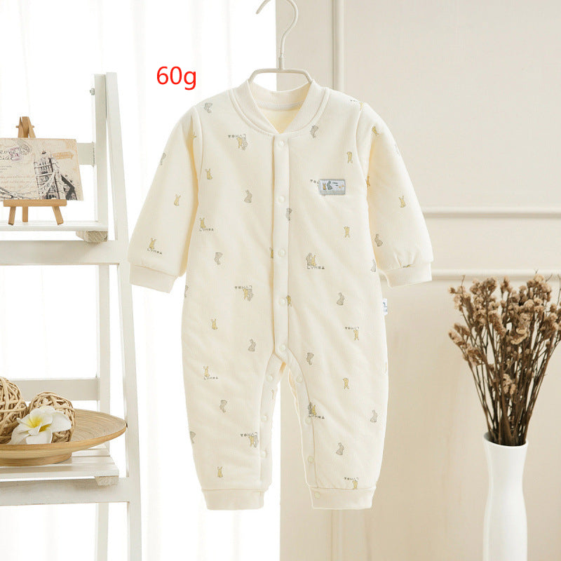 Spring And Autumn Baby Quilted Jumpsuit Three Layers Warm - [[{"value":"{{ Babyvera Babyvera  }}"}]]