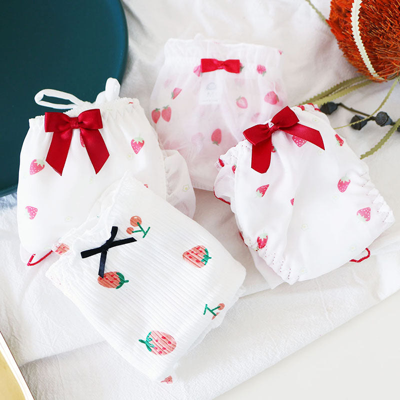 Four Sets Pure Cotton Lace Triangle Middle Waist Low Waist Gift Box - [[{"value":"{{ Babyvera Babyvera  }}"}]]