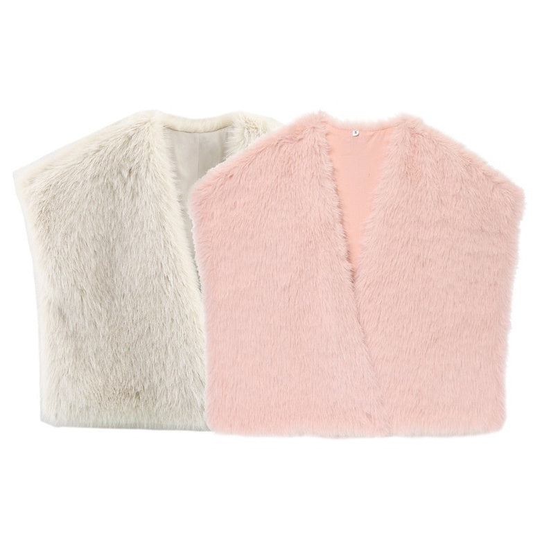 Autumn Fashion Faux Fur Effect Short Vest - [[{"value":"{{ Babyvera Babyvera  }}"}]]