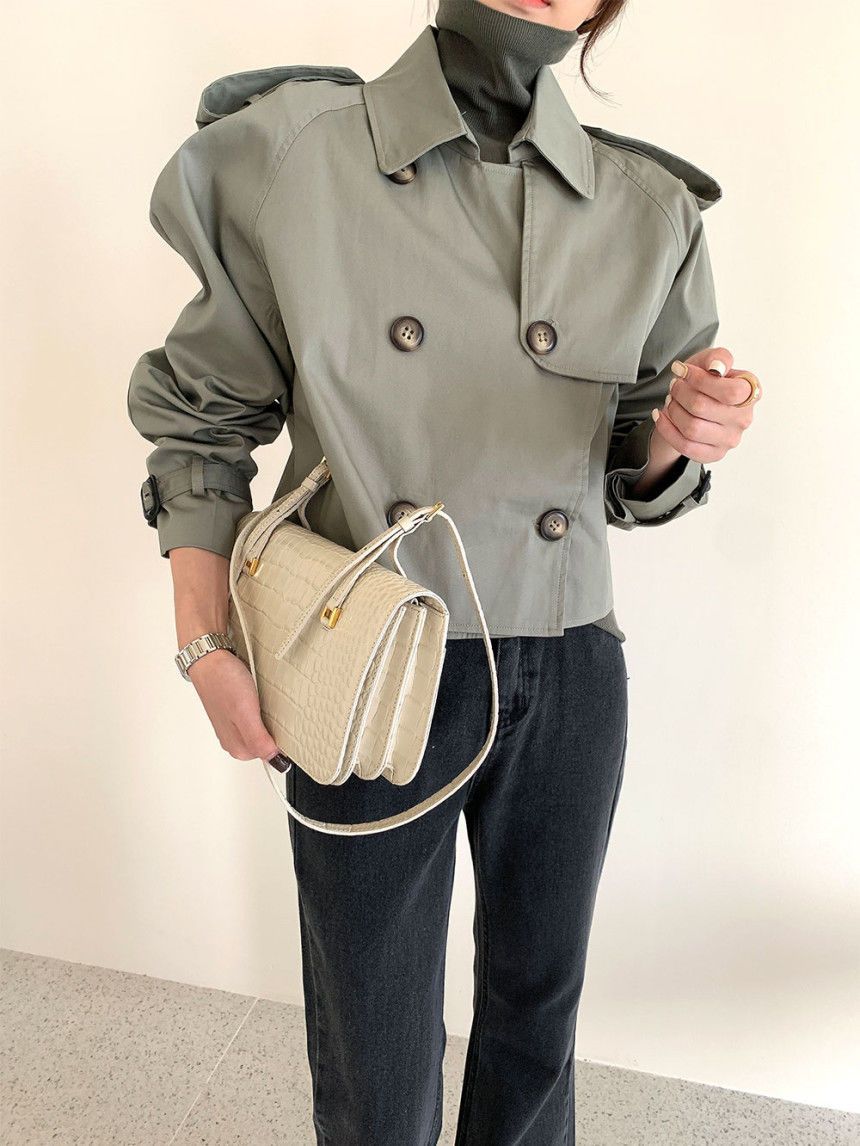 All-matching Short Trench Coat Women - Babyvera