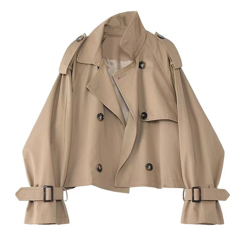 All-matching Short Trench Coat Women - Babyvera