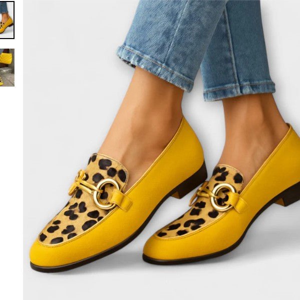 Autumn Strap Low - cut Chunky Heel Small Leather Shoes - Babyvera