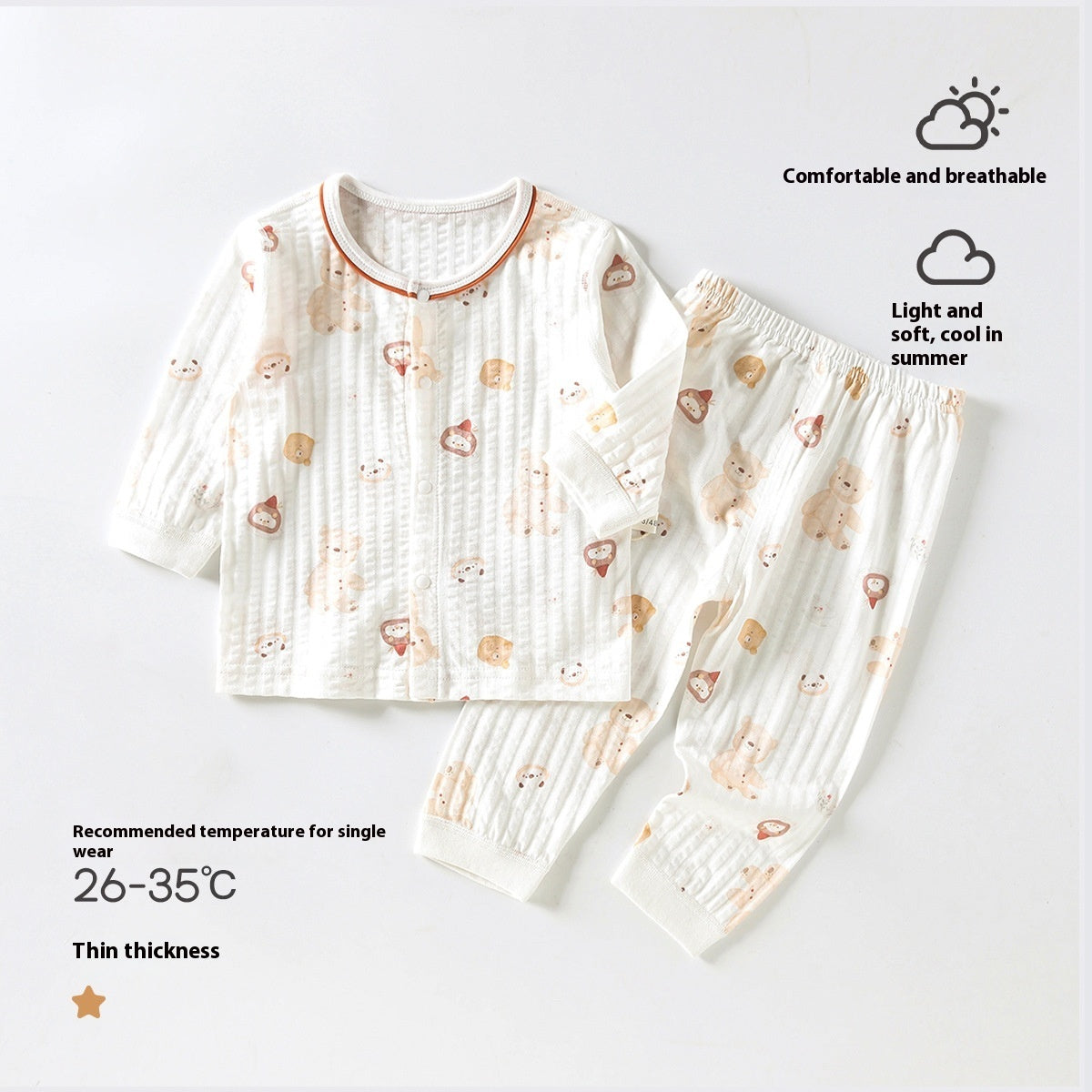 Newborn Months Crawling Thin Short Sleeve Cute Pajamas - [[{"value":"{{ Babyvera Babyvera  }}"}]]