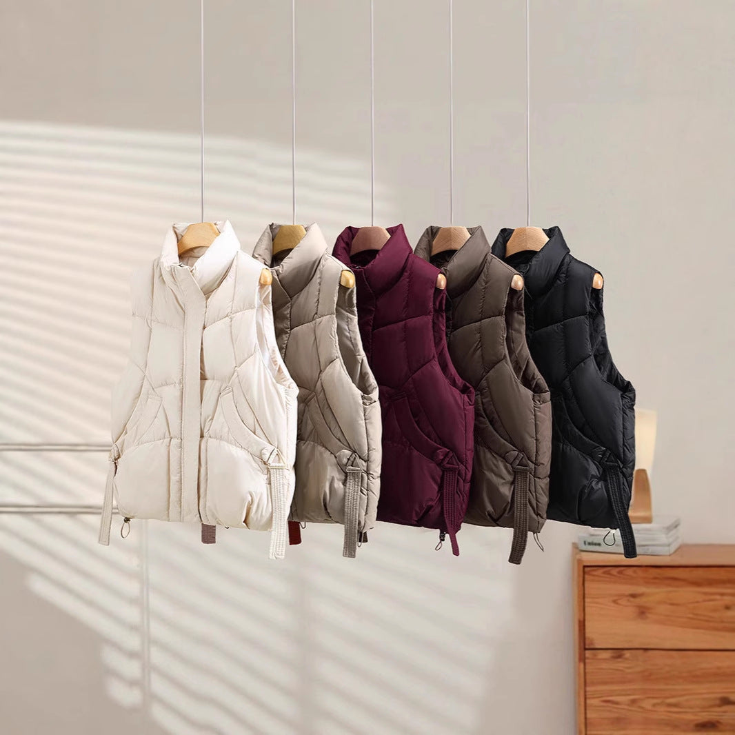 Women's Autumn Loose Outerwear Stand Collar Cotton Vest - [[{"value":"{{ Babyvera Babyvera  }}"}]]