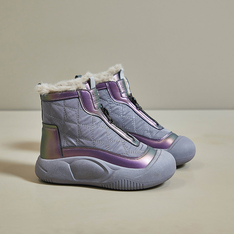 Women's Warm Casual Fleece-lined High-top Snow Boots - [[{"value":"{{ Babyvera Babyvera  }}"}]]