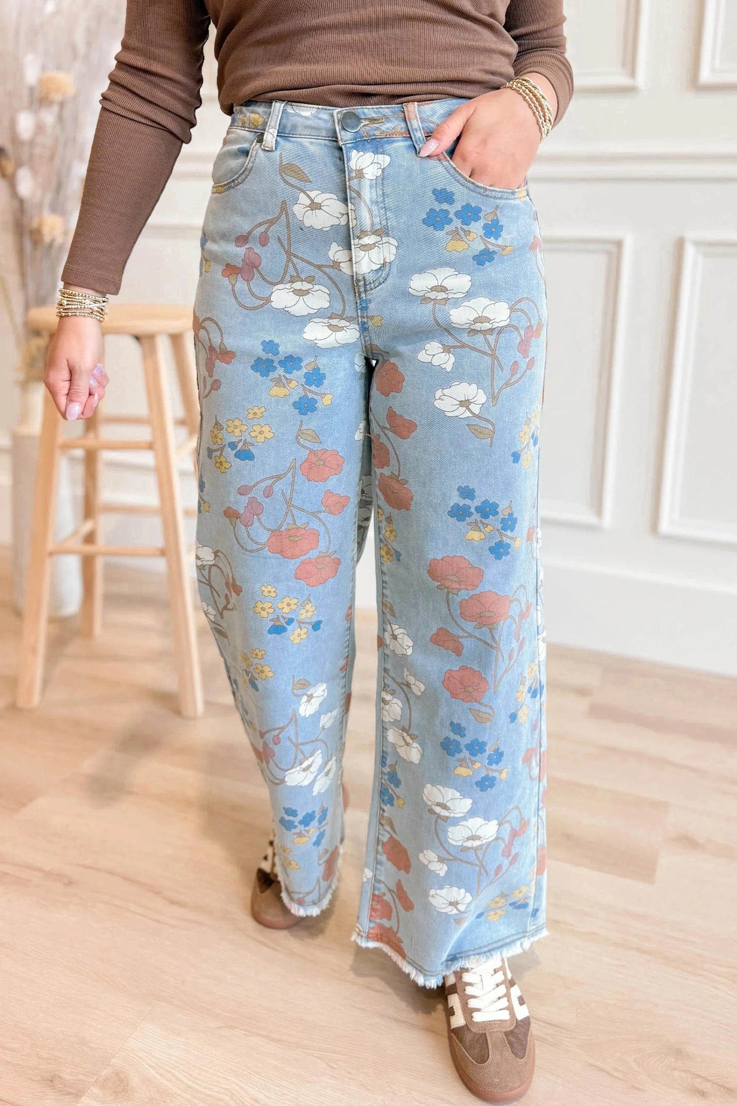 Women's Casual Loose-Fit Irregular Printed Denim Jeans - [[{"value":"{{ Babyvera Babyvera  }}"}]]