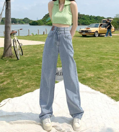 Women's New Fleece-Lined Thickened Loose-Fit Slimming Wide-Leg Denim Jeans - [[{"value":"{{ Babyvera Babyvera  }}"}]]