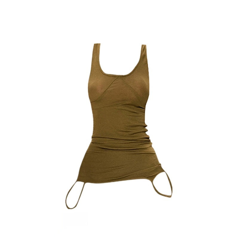 Green Knitted Double-strap Vest Slimming Top For Women - [[{"value":"{{ Babyvera Babyvera  }}"}]]