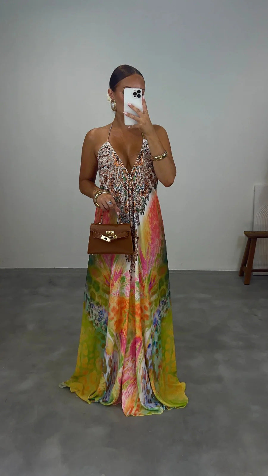 Women's Sleeveless Printed Maxi Dress - [[{"value":"{{ Babyvera Babyvera  }}"}]]