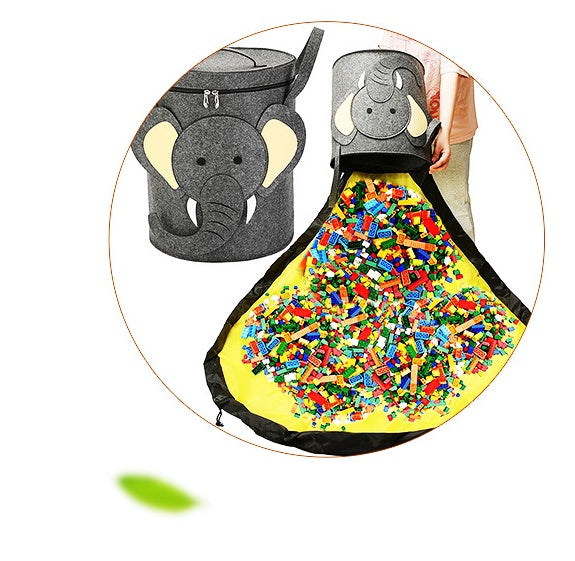 Felt Storage Bag Toy Play Mat 2 In 1 Pull Rope - [[{"value":"{{ Babyvera Babyvera  }}"}]]