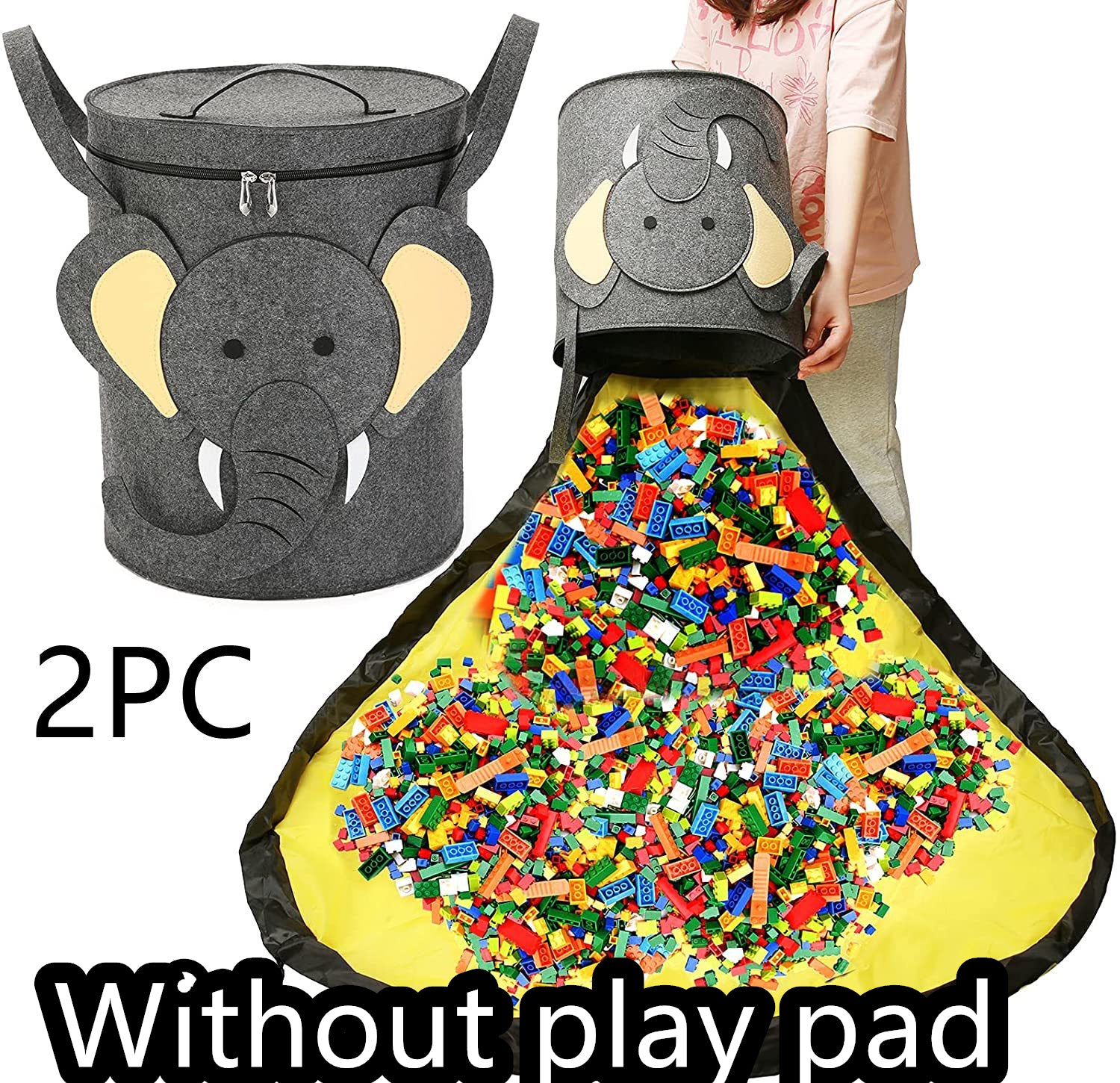 Felt Storage Bag Toy Play Mat 2 In 1 Pull Rope - [[{"value":"{{ Babyvera Babyvera  }}"}]]