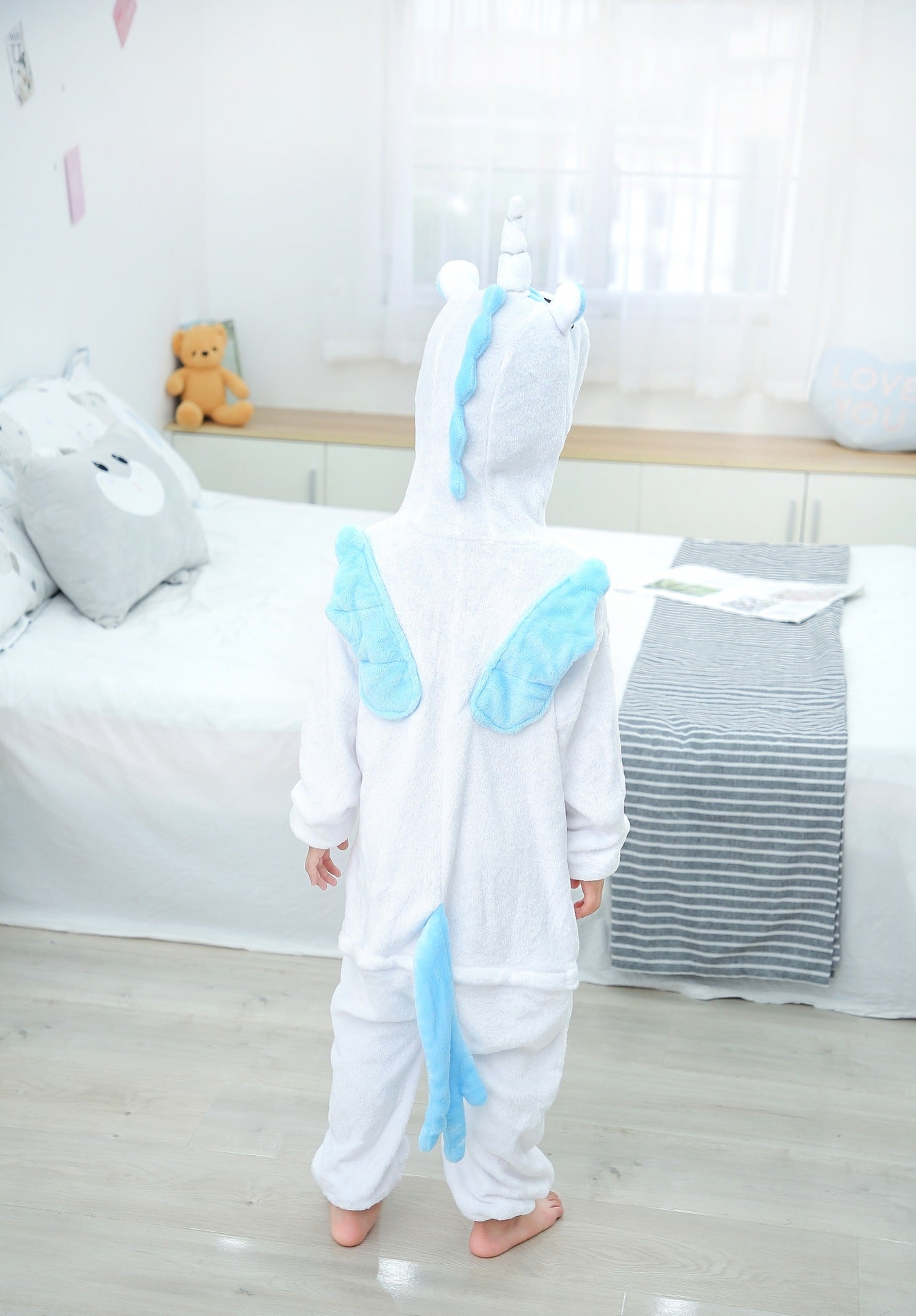 Cartoon One-piece Blue Autumn And Winter Flannel Animal Pajamas - [[{"value":"{{ Babyvera Babyvera  }}"}]]