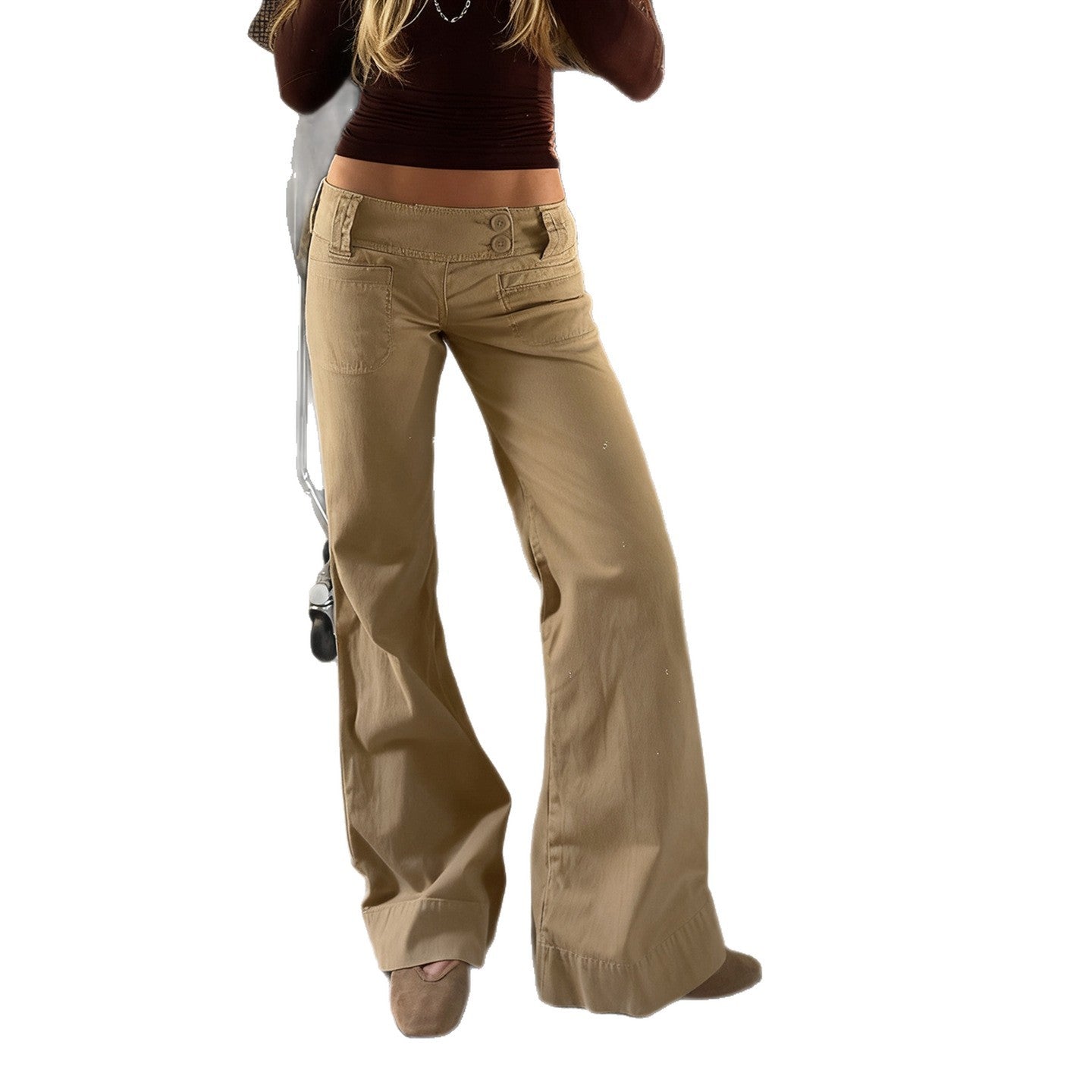 Fashionable Low-rise, Figure-flattering, Spicy-girl-style Flared Trousers - [[{"value":"{{ Babyvera Babyvera  }}"}]]
