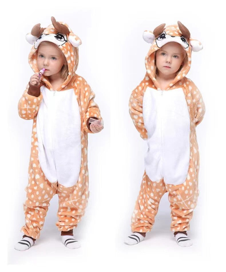 Flannel Children's Animal One-piece Pajamas - [[{"value":"{{ Babyvera Babyvera  }}"}]]