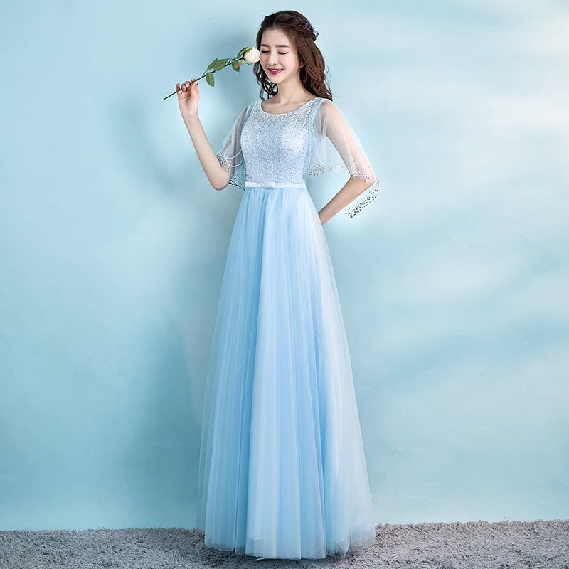 Banquet Evening Dress Female Spring New Fashion Annual Meeting Host Dress Chorus Performance Long Dress - Babyvera