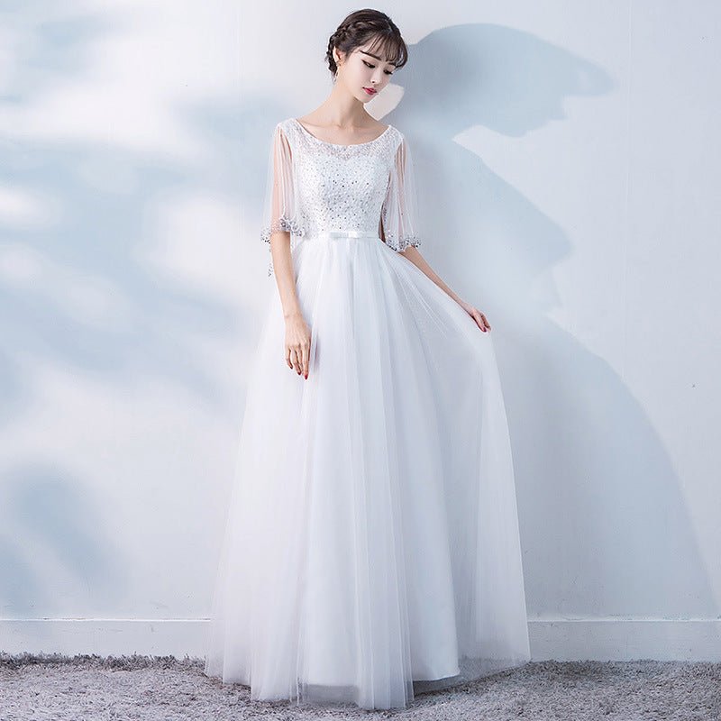 Banquet Evening Dress Female Spring New Fashion Annual Meeting Host Dress Chorus Performance Long Dress - Babyvera