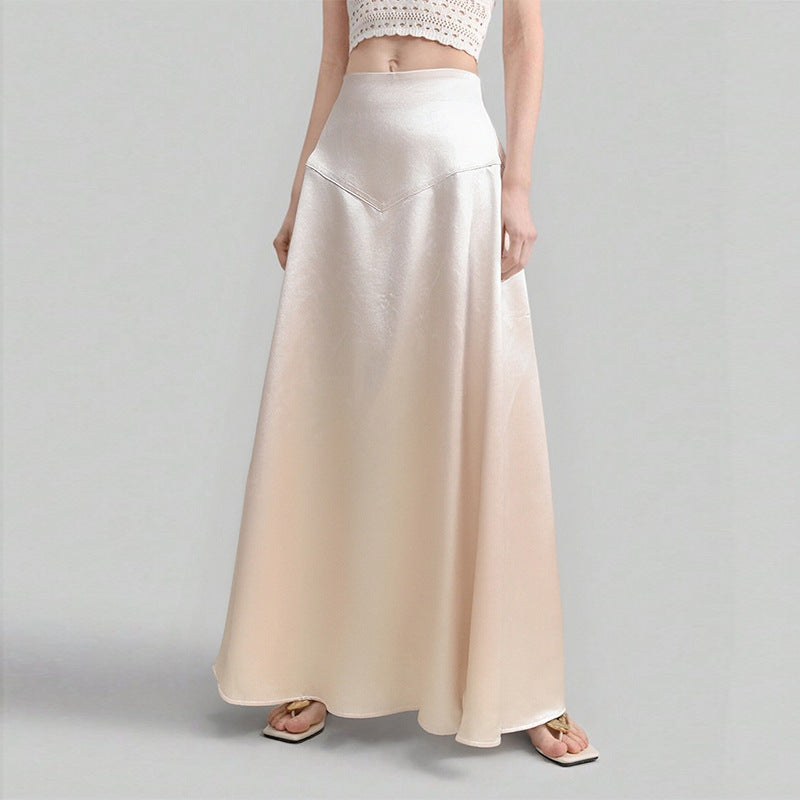 Women's Elegant Satin Loose Straight Skirt - [[{"value":"{{ Babyvera Babyvera  }}"}]]