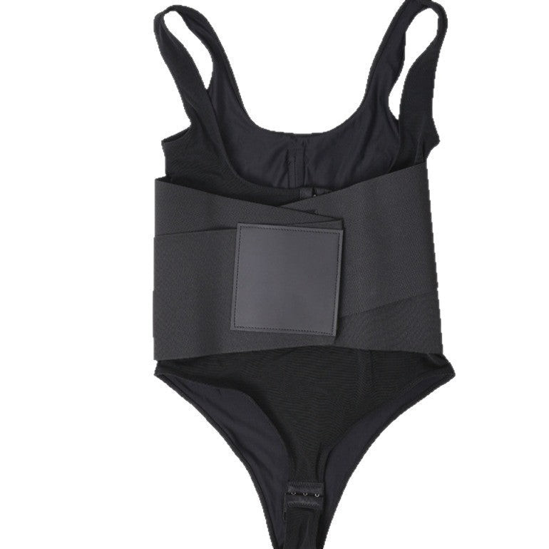 Belly Contracting Sports Waist Seal Breathable Shapewear Fitness Breasted Hip Lifting Corset - Babyvera